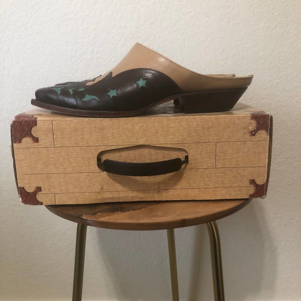 Charlie Horse Leather Ceramic Calf Mule with Sport Rust Tip